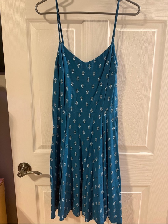 Old Navy Dresses & Skirts - Old Navy Teal Blue Spaghetti Strap Dress with White Floral Accents